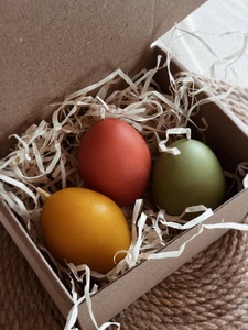 Набір кольорових свічок "Яйця", 3 шт 290324-01 фото